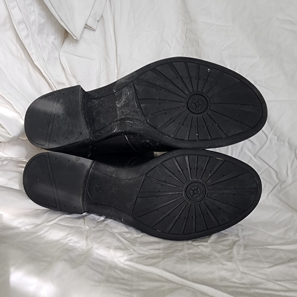 Leather Biker Style Boots - Picture 3 of 4